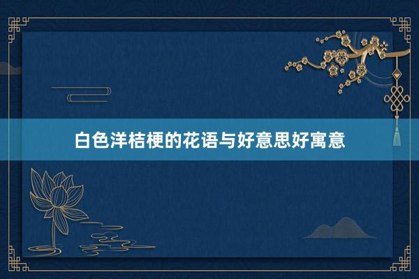 白色洋桔梗的花语与好意思好寓意